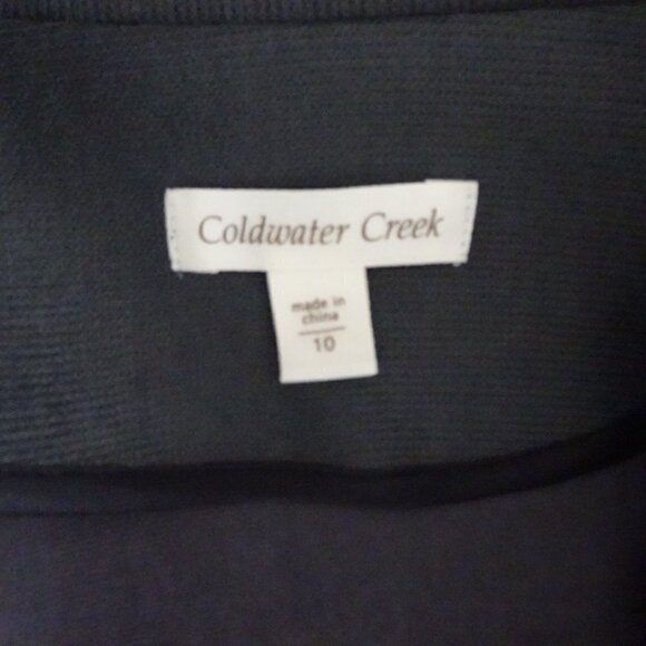 Coldwater Creek Jacket Women's Size 10 Gray Double Knit Button Front - Picture 6 of 9